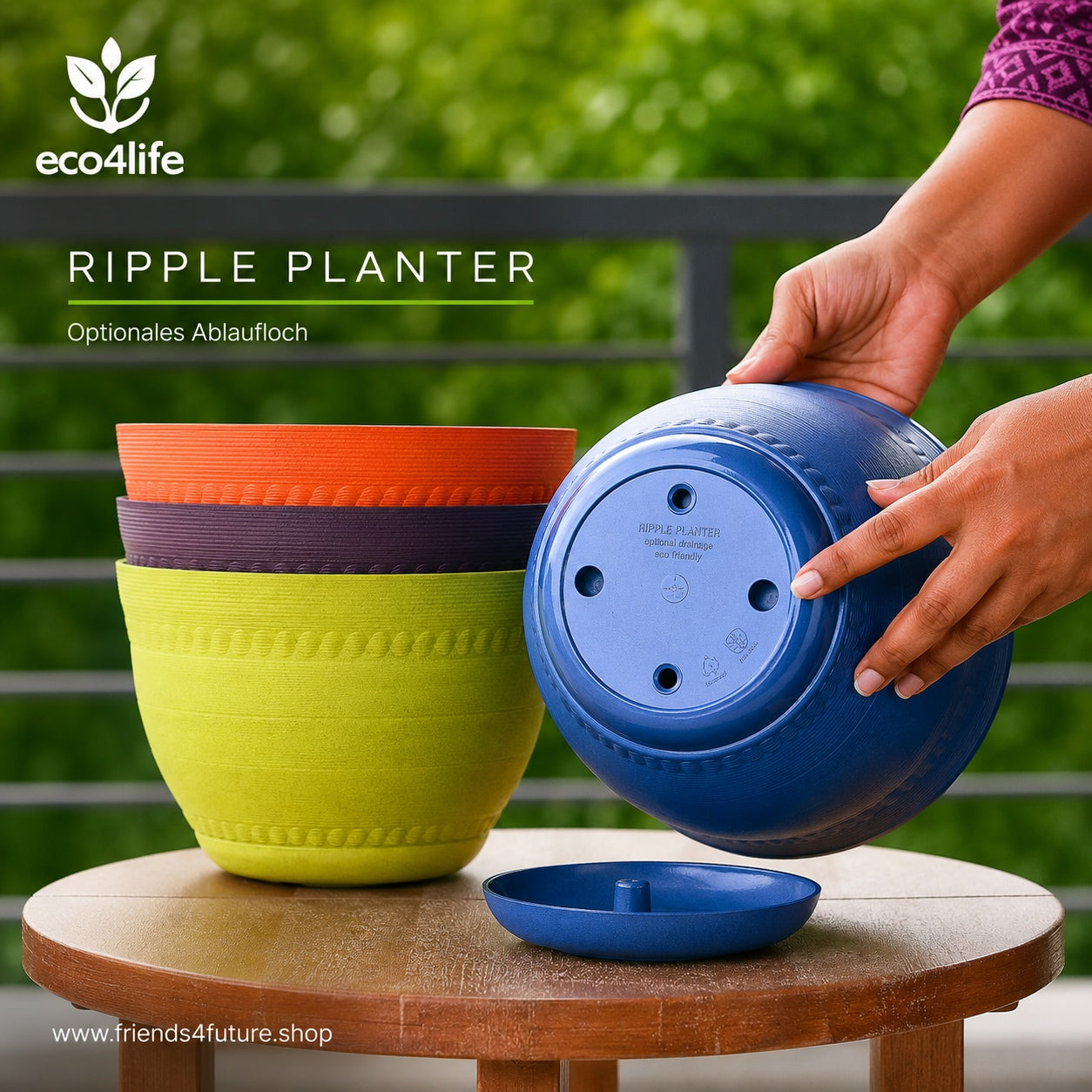 Ripple Pflanzentopf 8"