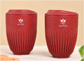 Retro Kaffeebecher mit Deckel 350 ml