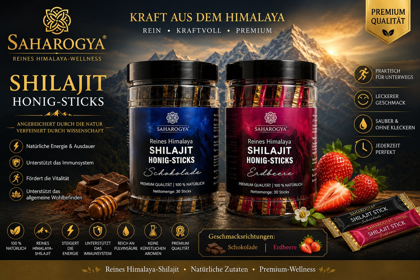 Shilajit Sticks Box Chocolate 30Stk