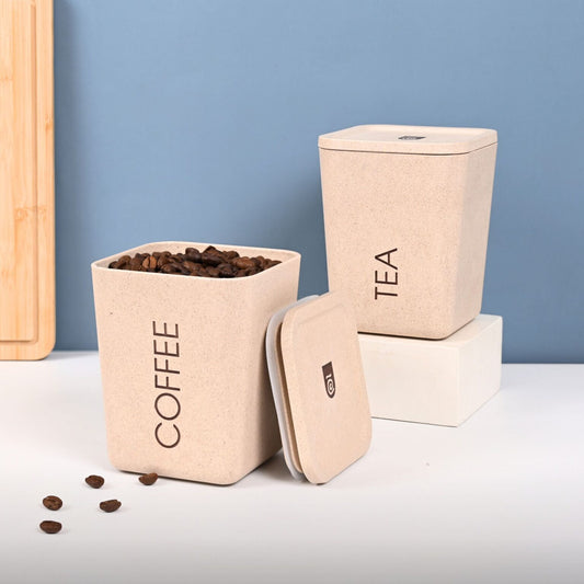 Square Canister Small Sand Castle 800ml, Coffee