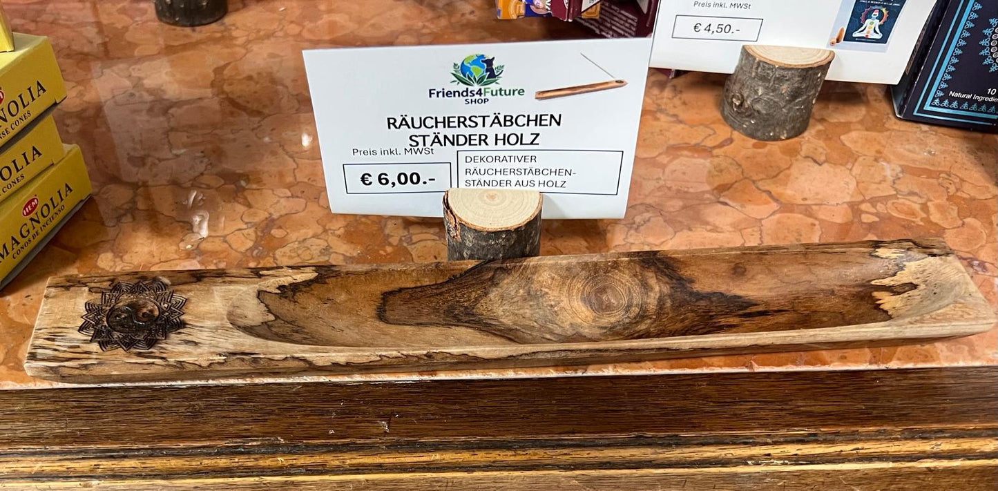 RÄUCHERSTÄBCHEN STÄNDER HOLZ MIT MUSTER